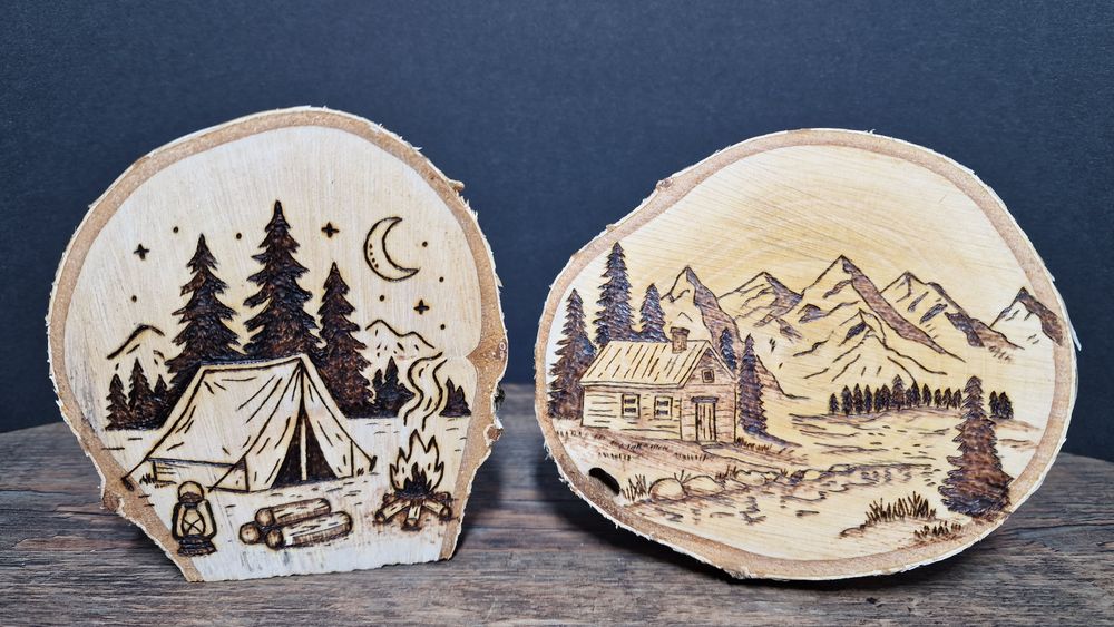 Pirogravura pe lemn hand made