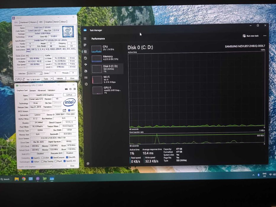 Lenovo ThinkPad T14 / Intel i7 10510U / 32GB DDR4 / 512GB NVME