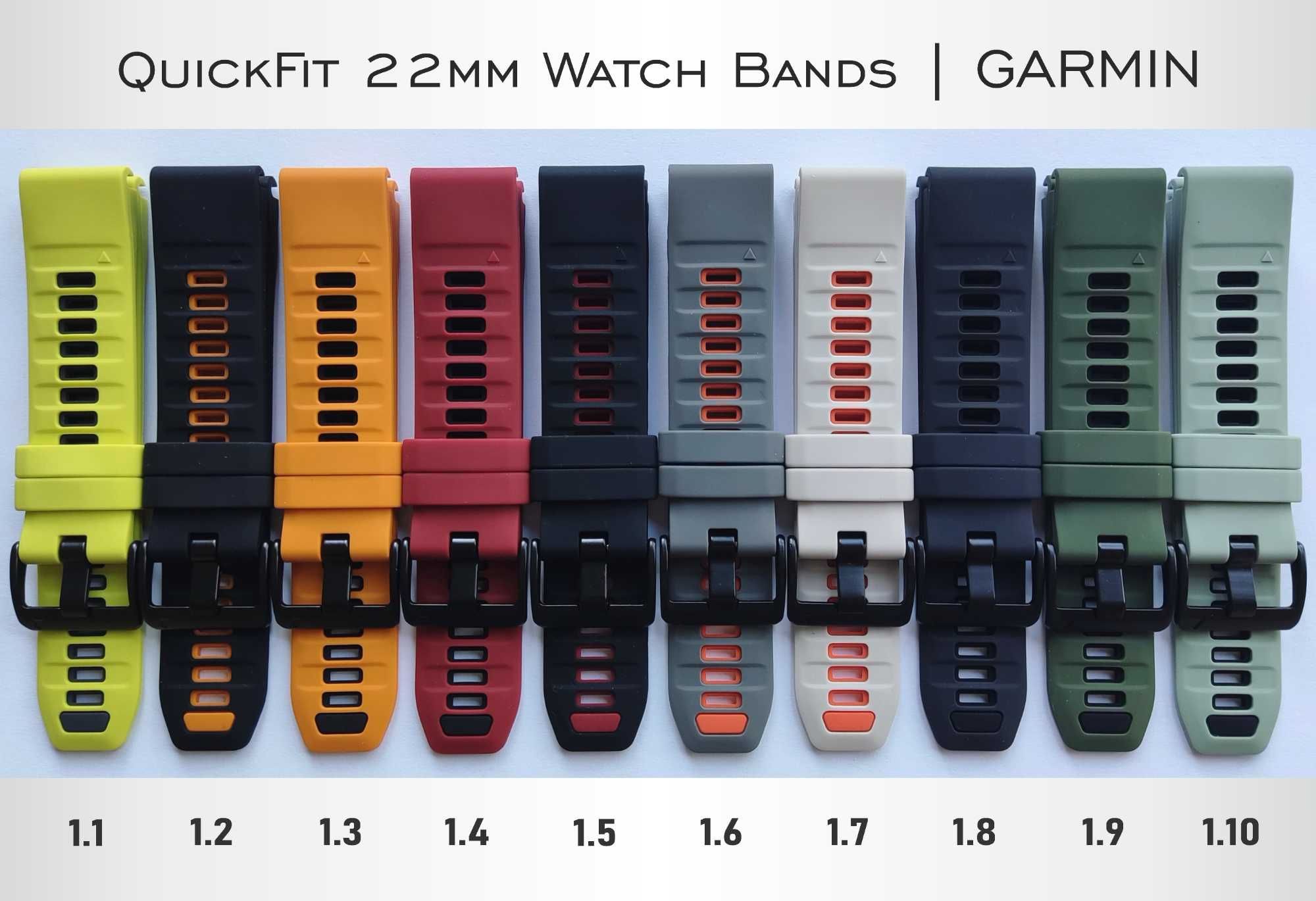 22мм QuickFit силиконови каишки за GARMIN