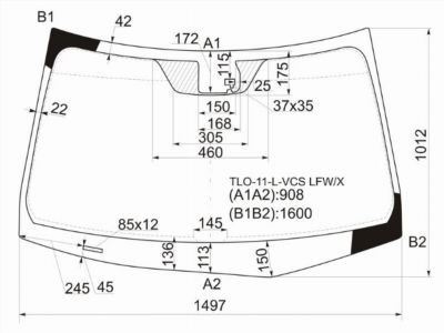 Стекло лобовое + дд HONDA ACCORD 4/5D 12-13 Honda Accord