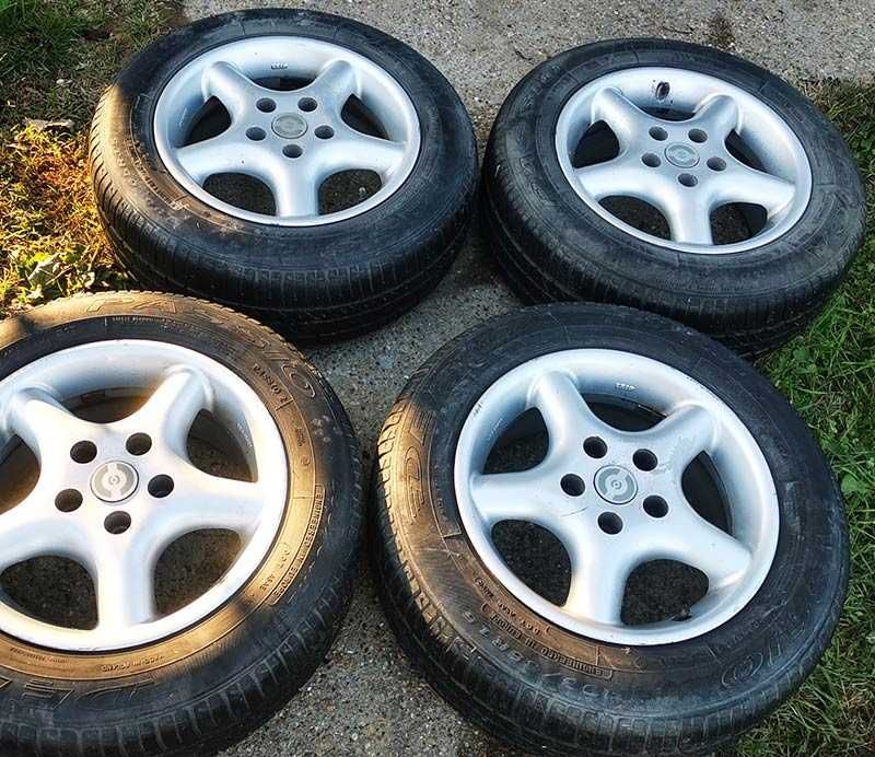 4 алуминиеви джанти с гуми 5x112 Ф57,1мм за фолксваген ауди шкода сеат