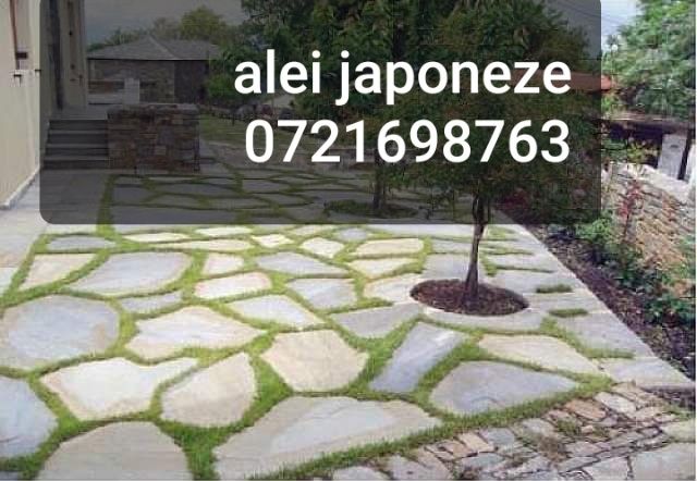 Placi alei japoneze cu gazon