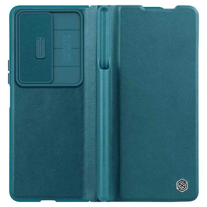 Husa premium lux flip carte+Folie SAMSUNG Galaxy Z Fold4 5 6 7 diferit