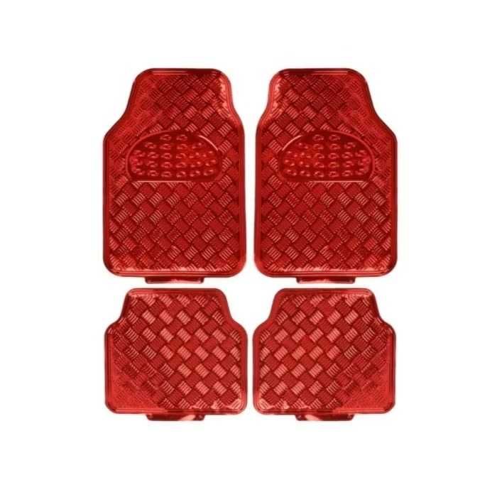 Стелки за кола, алуминиев ефект, универсални, 4бр., червени