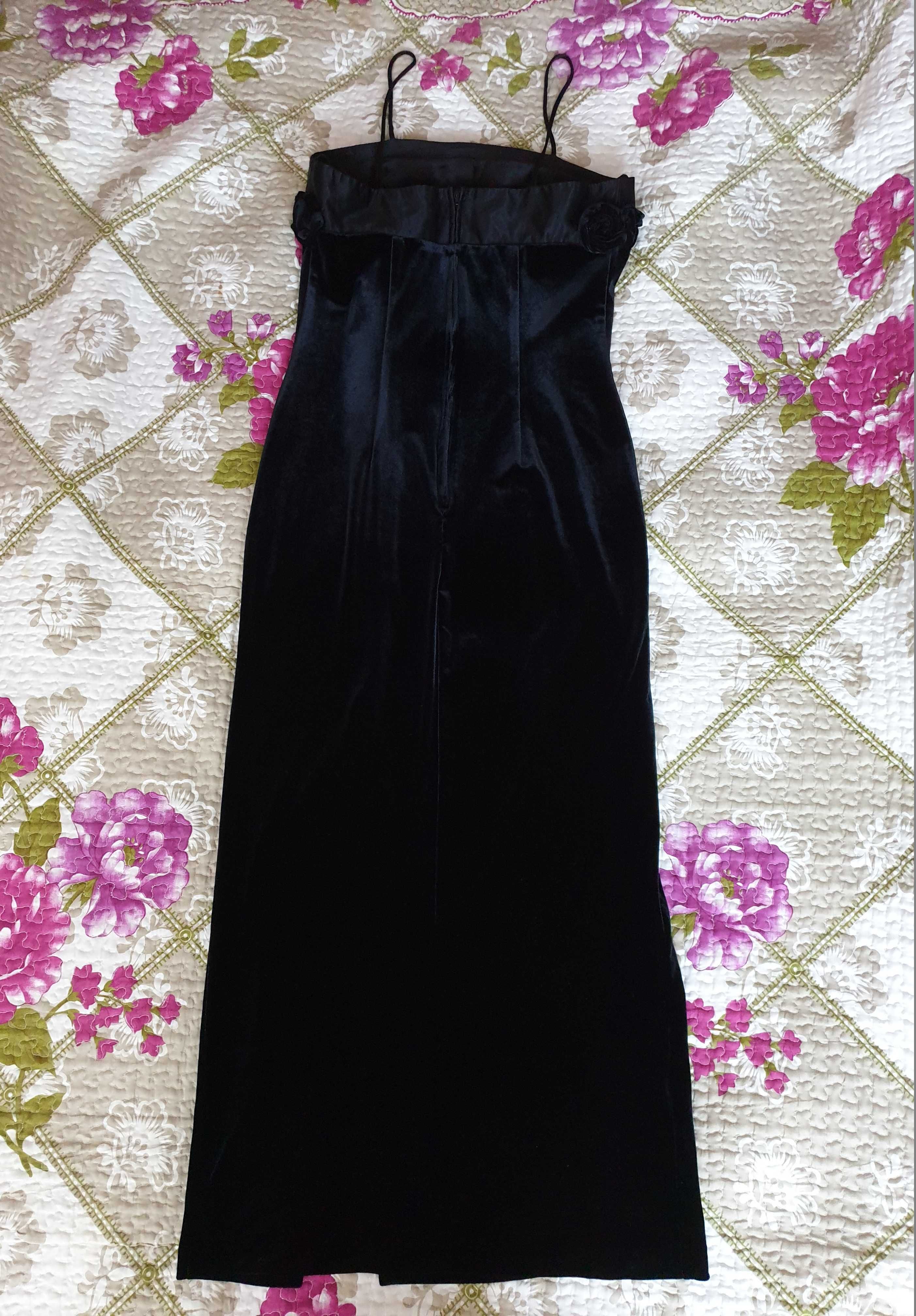 Rochie neagra catifea