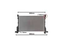 Radiator racire Fiat Talento, 06.2016-, motor 1.6 Ecojet, 92/107 kw, diesel, cutie manuala/automata, cu AC, 748x470x26 mm, SRLine, aluminiu brazat/plastic