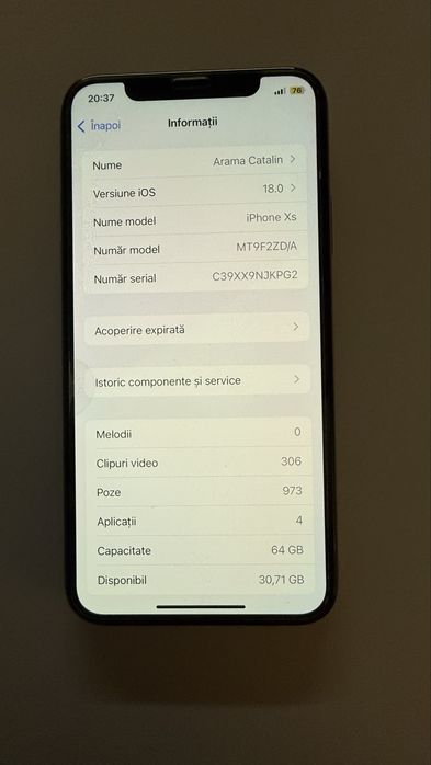 Iphone XS 64GB utilizat