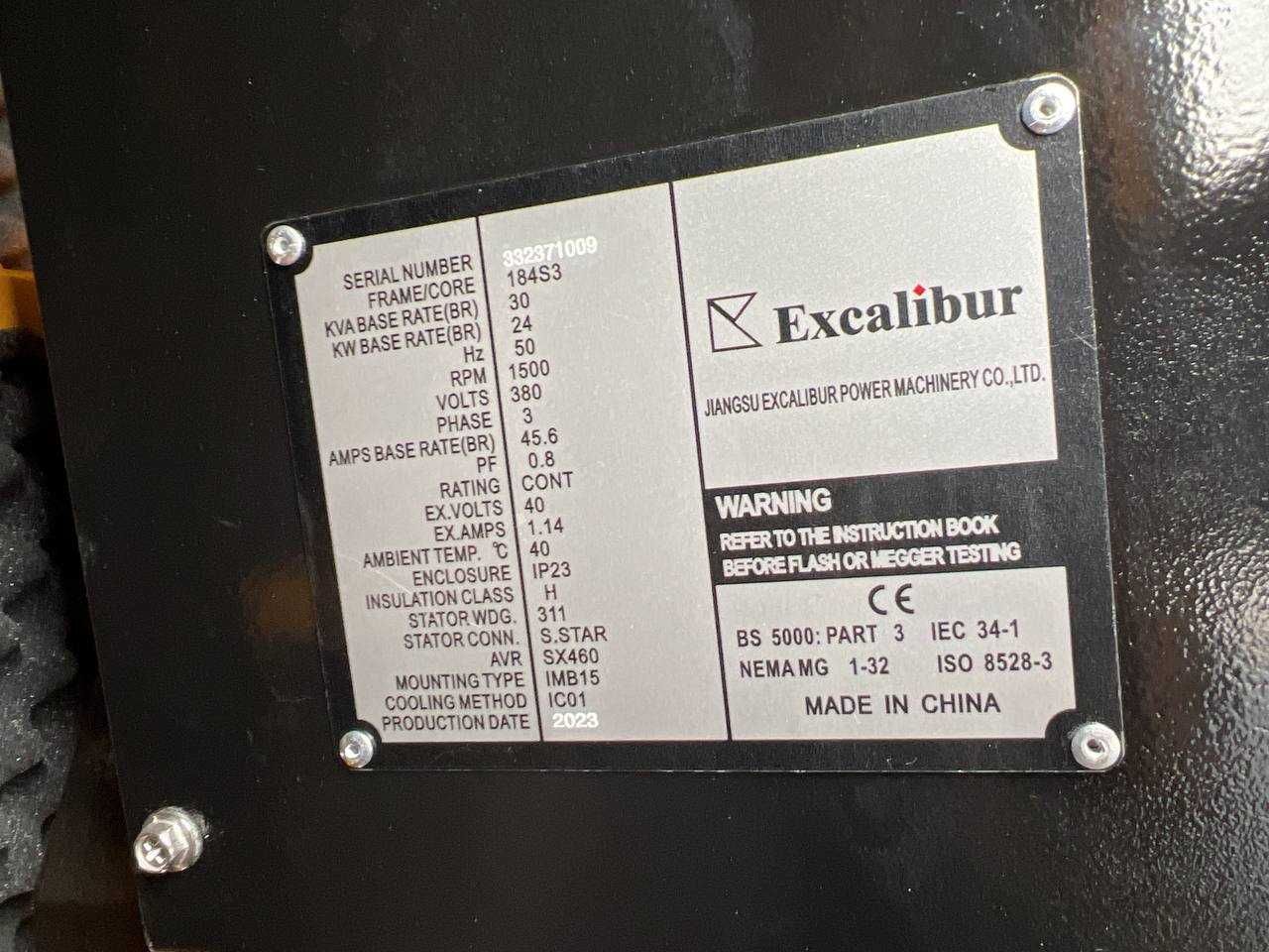Generator Excalibur 24kw 30 kwa