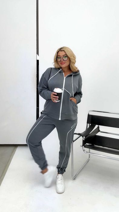 НОВ! Дамски Спортен Костюм, Анцуг! Големи Размери 4XL-5XL и 6XL-7XL