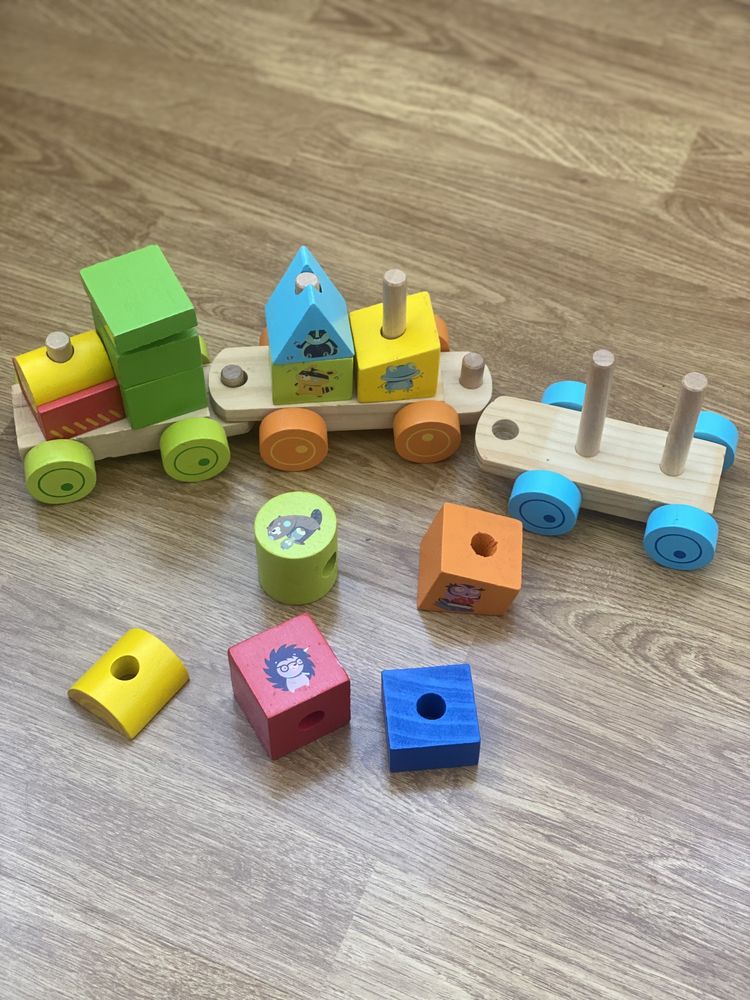 Lot jucării lemn / Montessori puzzle