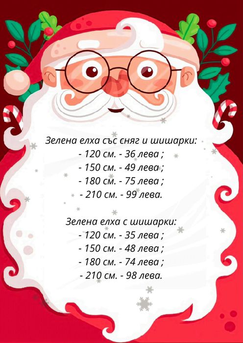 Коледни елхи с шишарки и сняг - ТОП качество и цена ! ! !