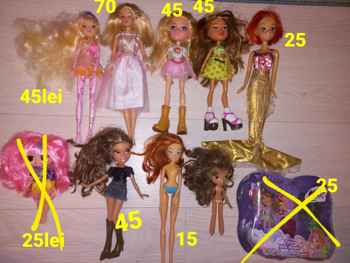 Papusi bratz,disney,barbie,enchantimals,poopsie