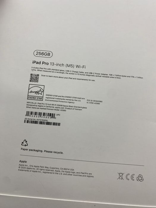 iPad Pro 13 M5 256gb Wi-Fi 2025