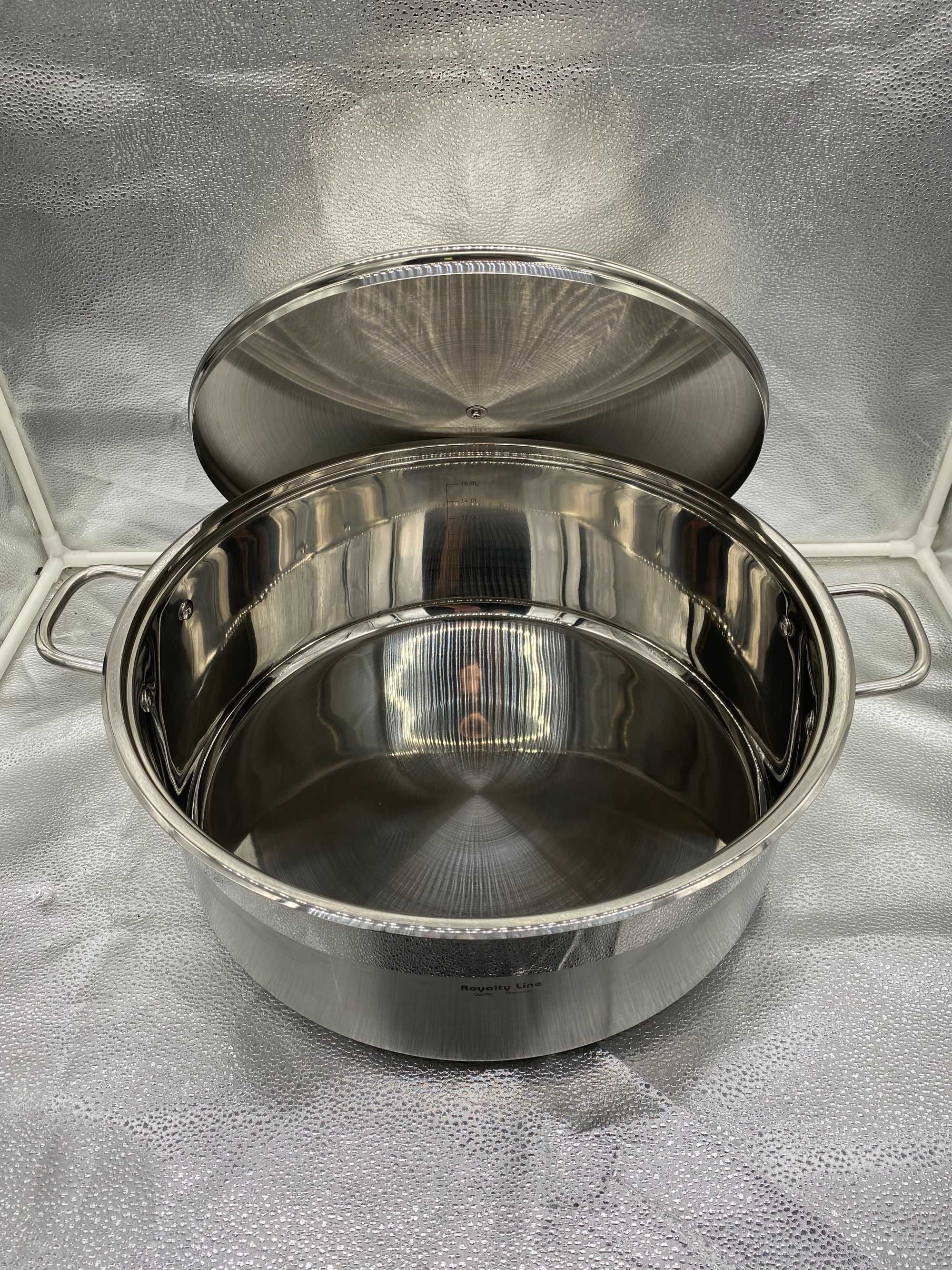 Cratita inox 20L fund triplu + capac metalic etans