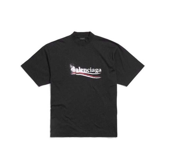Мъжка Тениска Balenciaga oversized Бяла и Черна