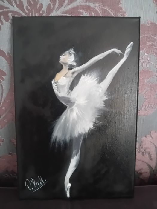 Картины" Балерина" 18х24 акварель, масло, пастель