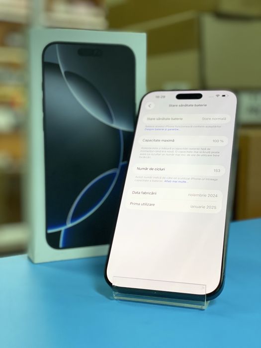 Apple iPhone 16 Pro Max 100% 256GB, Garantie 12 luni | Lensun