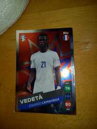 Cartonaș fotbal Euro2024 Eduardo Camqvinga