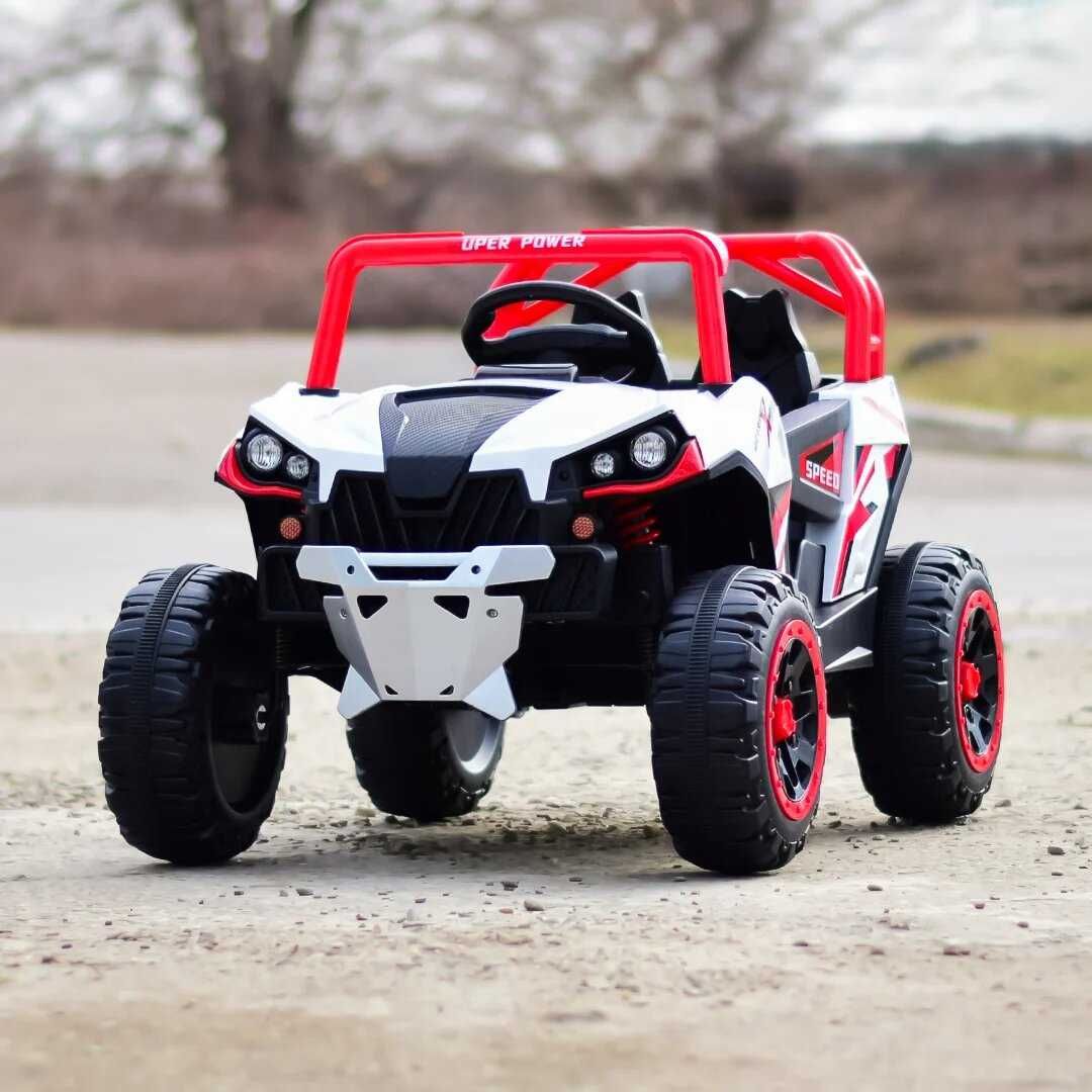 UTV electric pentru copii,4x4 120W 12V, cu roti moi si scaun tapitat