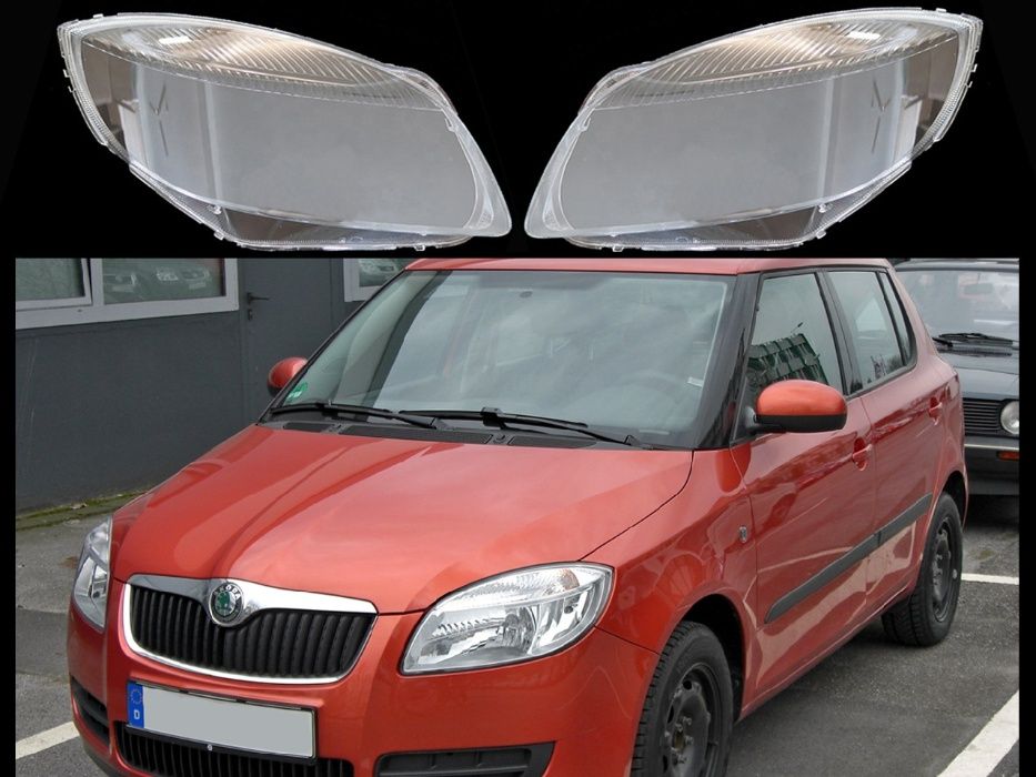 Комплект Стъкла за фарове на Skoda Fabia 2, Roomster/ Шкода Фабия 2