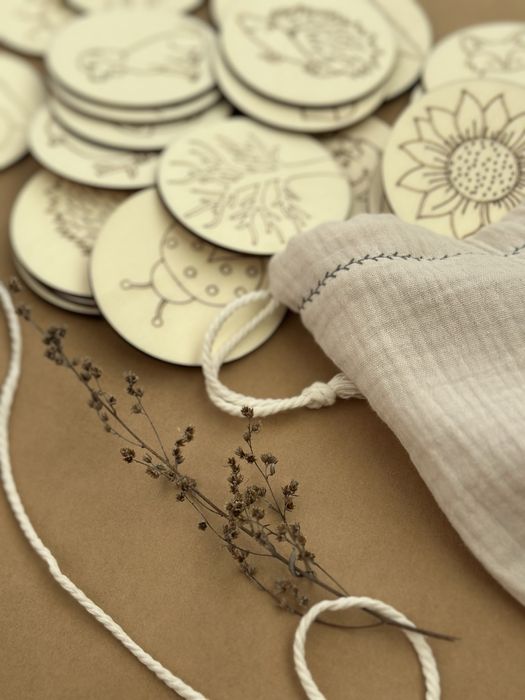 Joc memory lemn pentru copii 24piese, blank pentru pictură