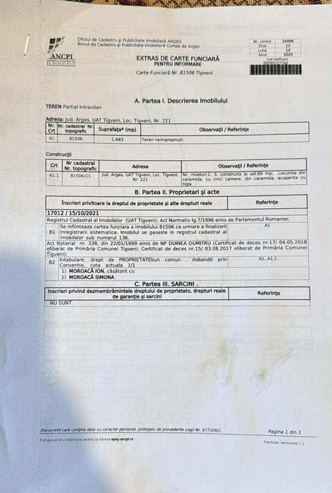 Casă de Vânzare  .