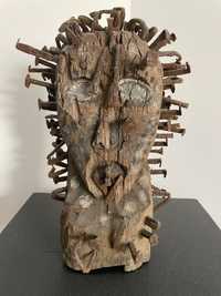 Sculptura lemn Cap african Nkisi