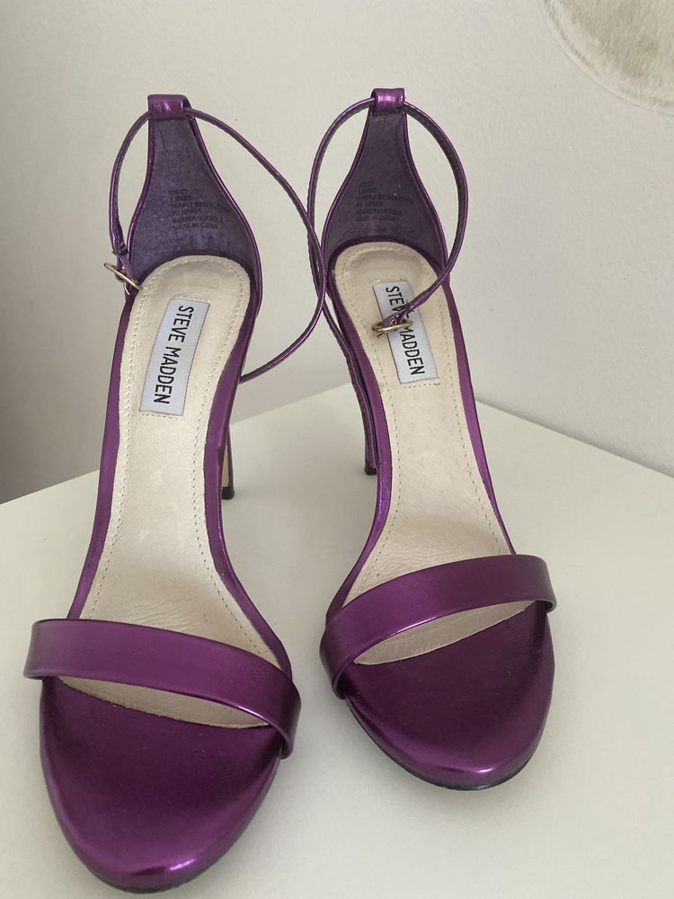 Vand sandale Steve Madden mov metalic, marimea 38