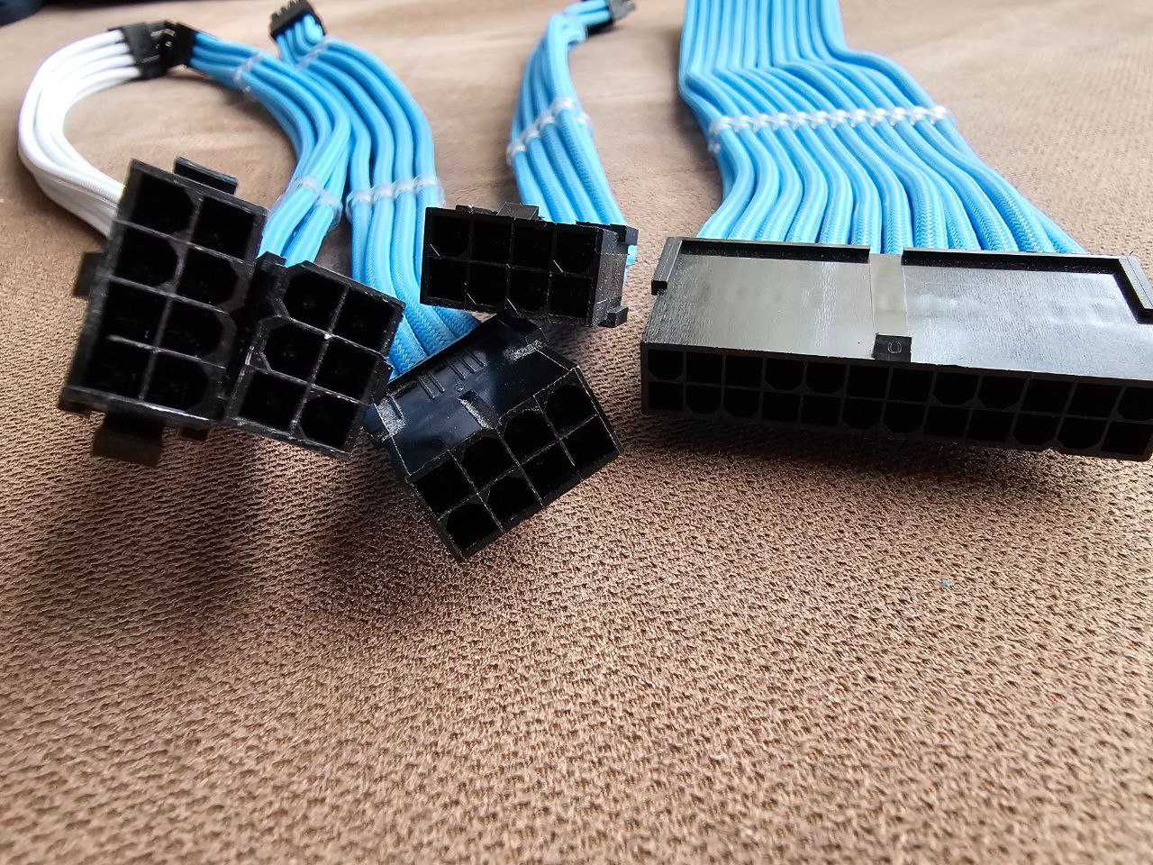 Плетени кабели 24pin | 4+4pin | 2x8pin | 6pin extension cable for PSU