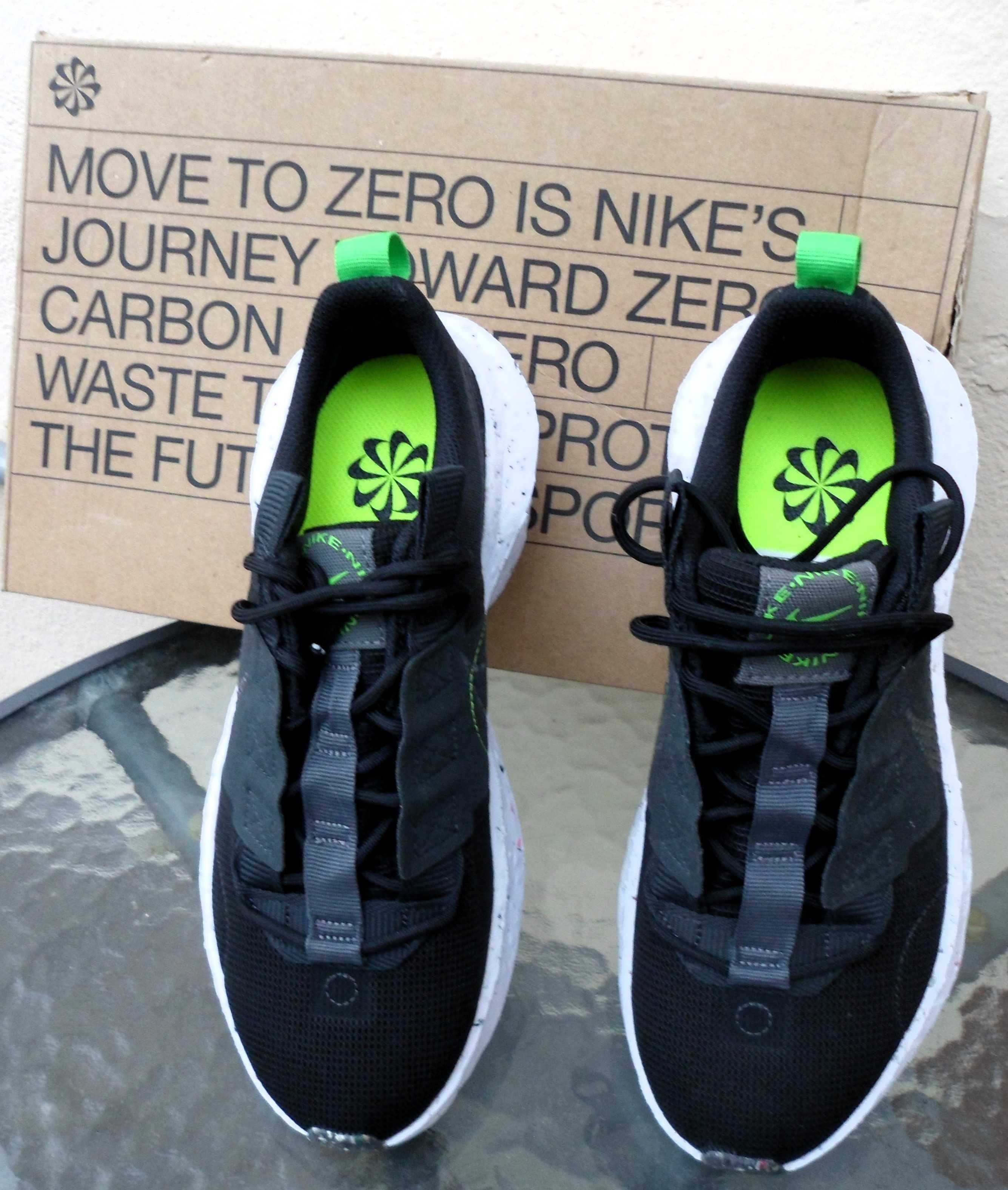 adidasi sport Nike crater, marimea 37.5 culoare negru verde neon