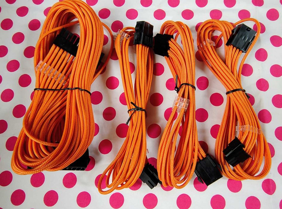 Accesoriu PC Cablu Prelungitor componente Sleeve Cable Kit Portocaliu.