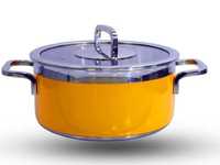 Rainbow – Cook And Serve Casserole With Glass Lid | Round – 5.4 Litre