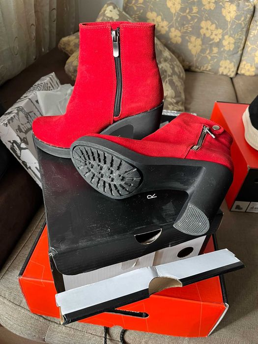 Cizme piele intoarsa - marimea 38