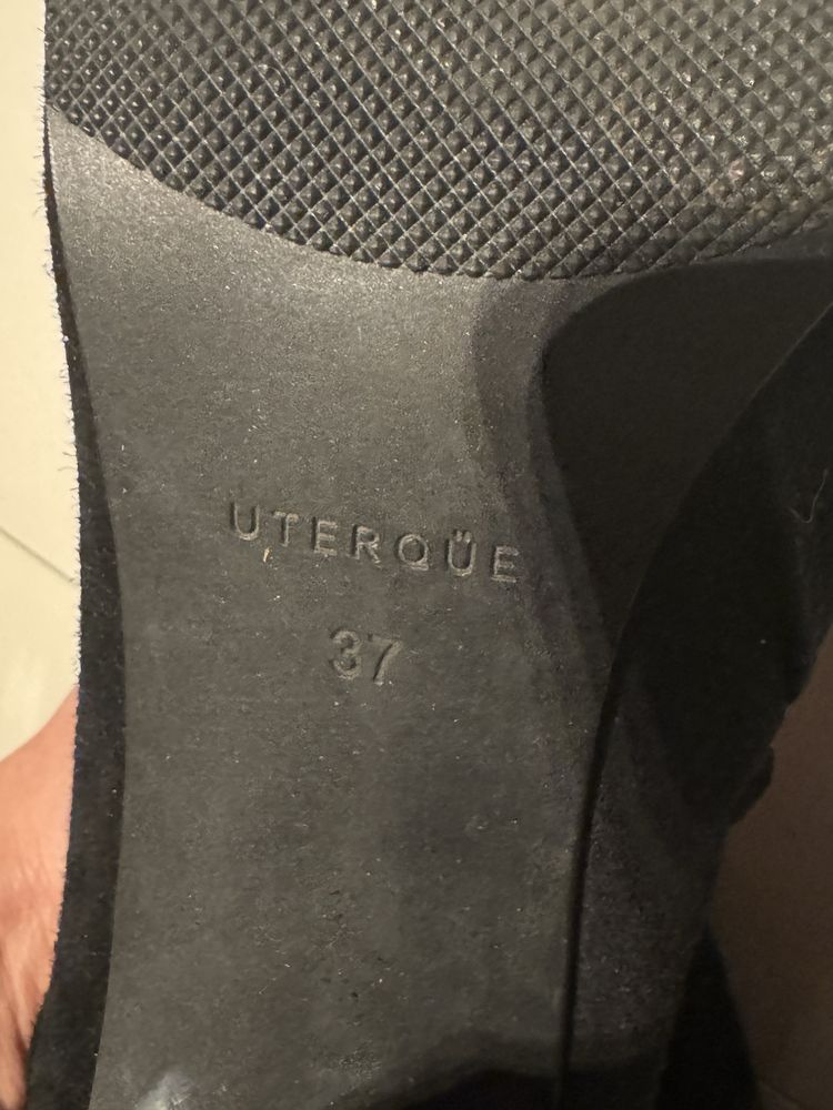 Cizme piele intoarsa UTERQUE