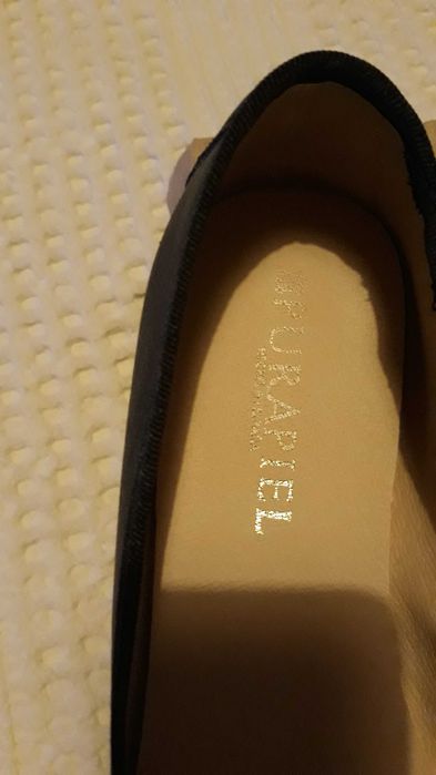 Дамски черни пантофки естествена кожа