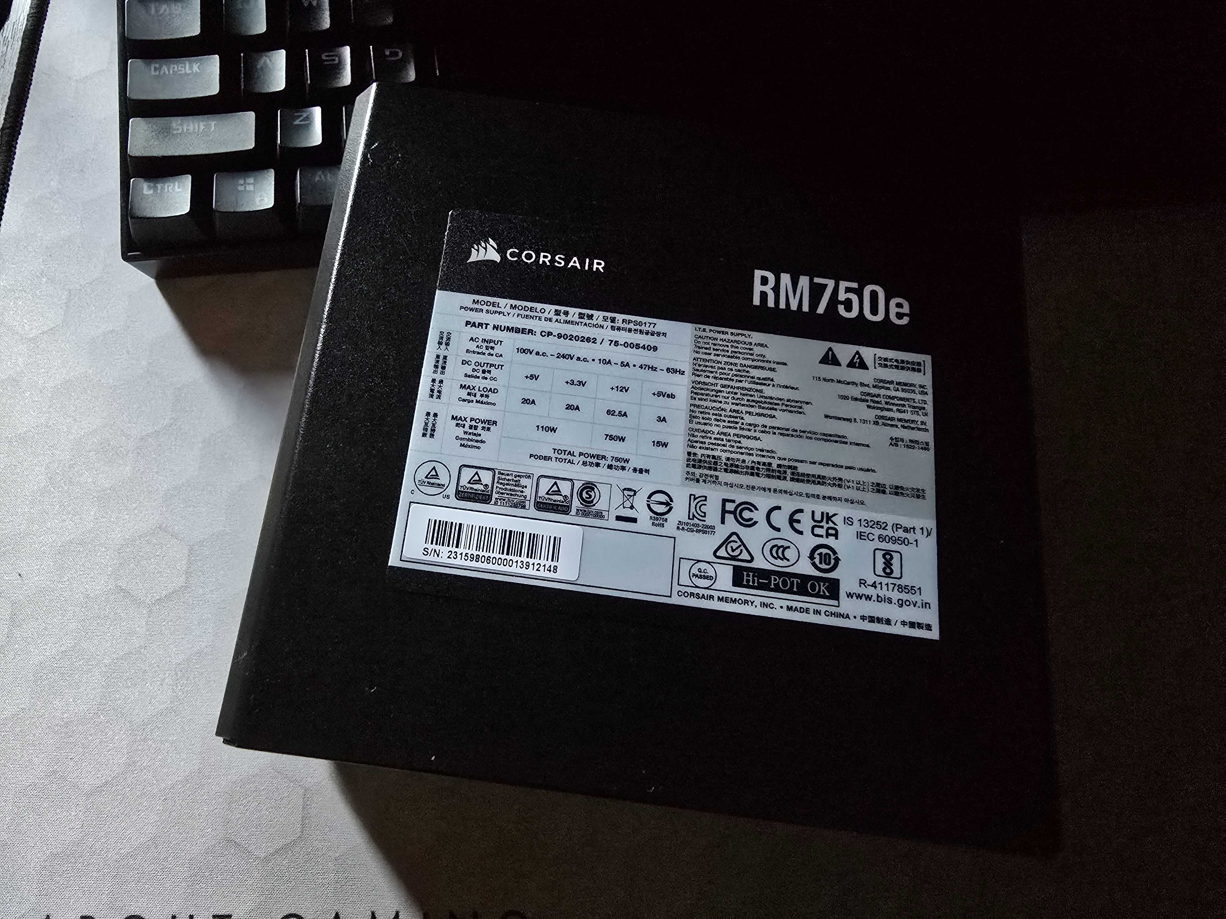 Corsair RM750e V2 Full Modulară 80+ GOLD