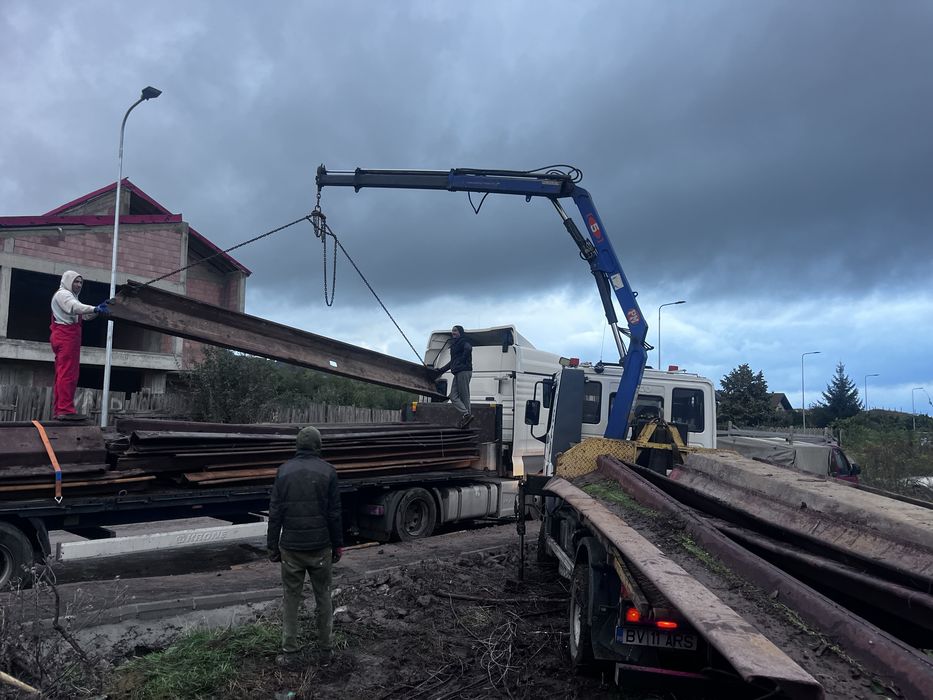 Servicii Transport  cu macara, Platforma, Tractari utilaje, auto