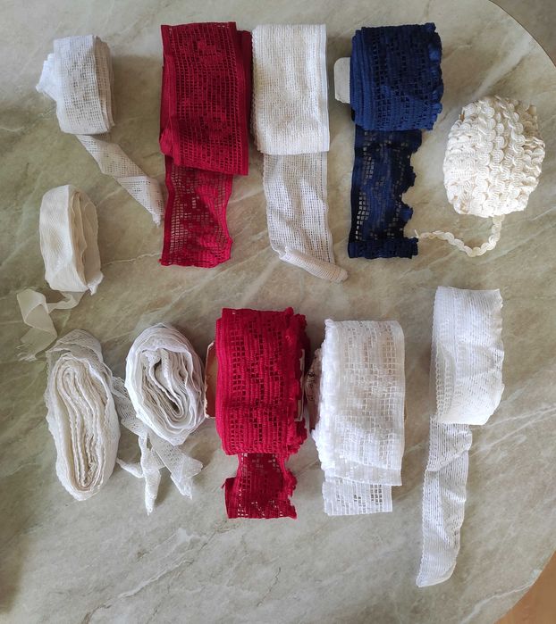 Останали неизползвани шивашки материали за шев и декорация