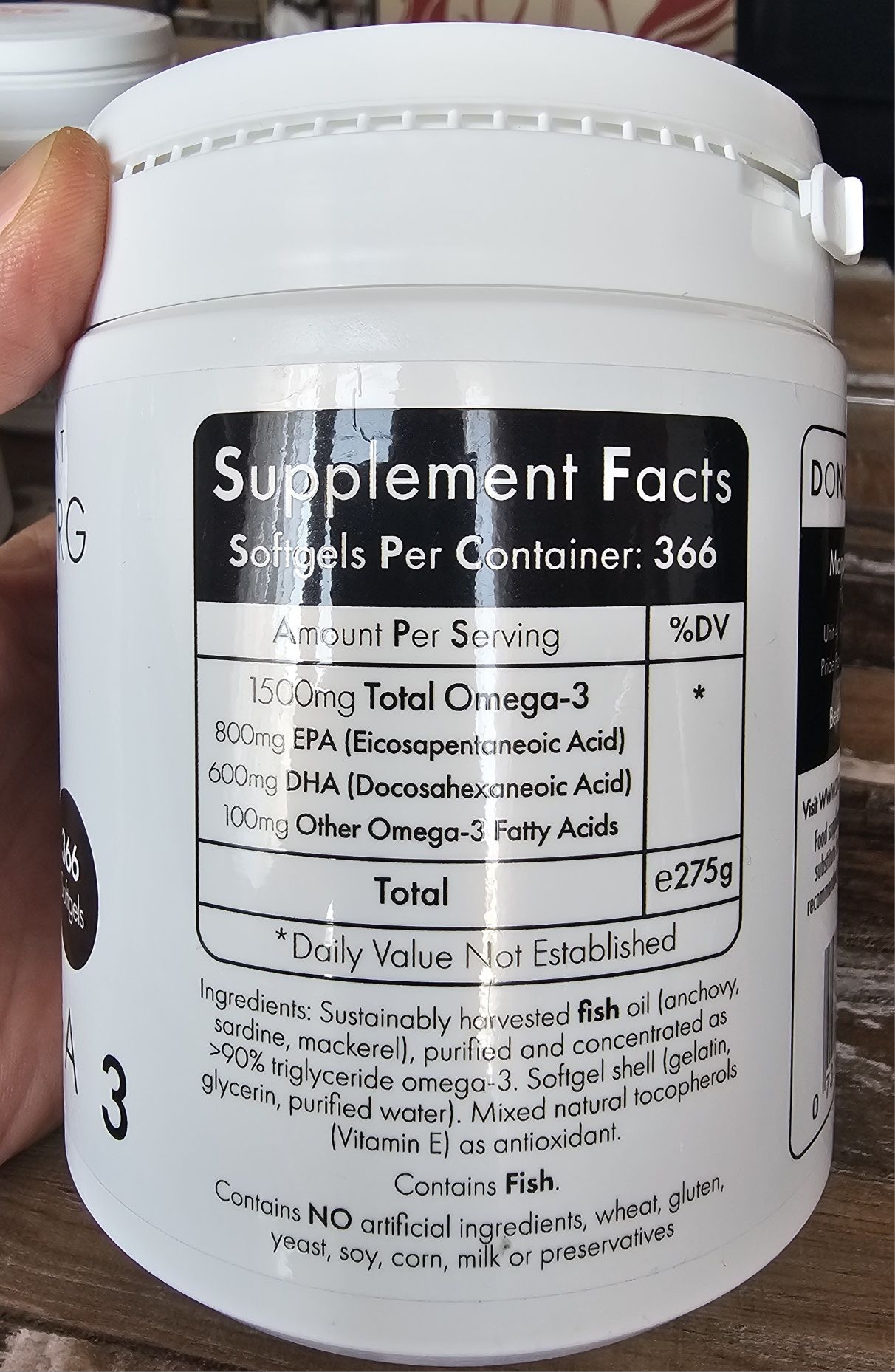 Омега 3 1500 мг. Omega 3-366броя опаковка