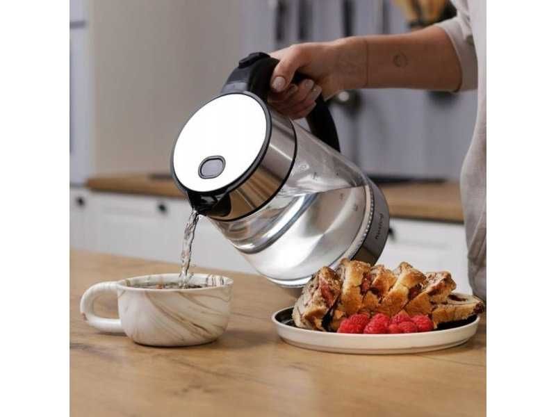 Стъклена Електрическа Кана за Вода Huslog AK-0537 – 1.7L, 2200W