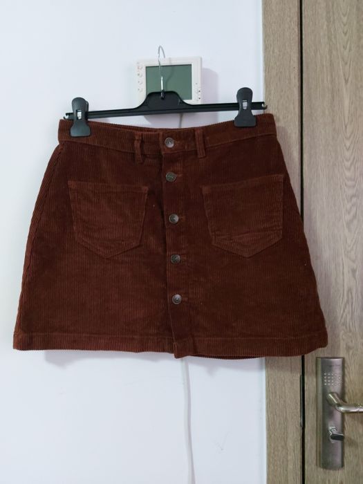 Fusta mini Only, pe maro, croi in A (M)