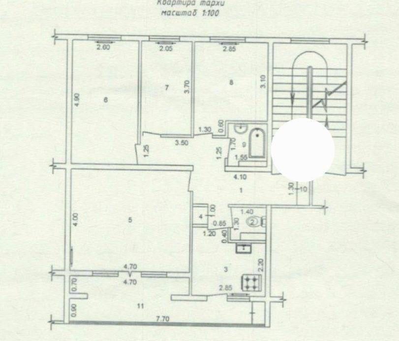 4 ком/2/4 площадь 80м2. Ялангач, бывшая М.Улугбекская налоговая