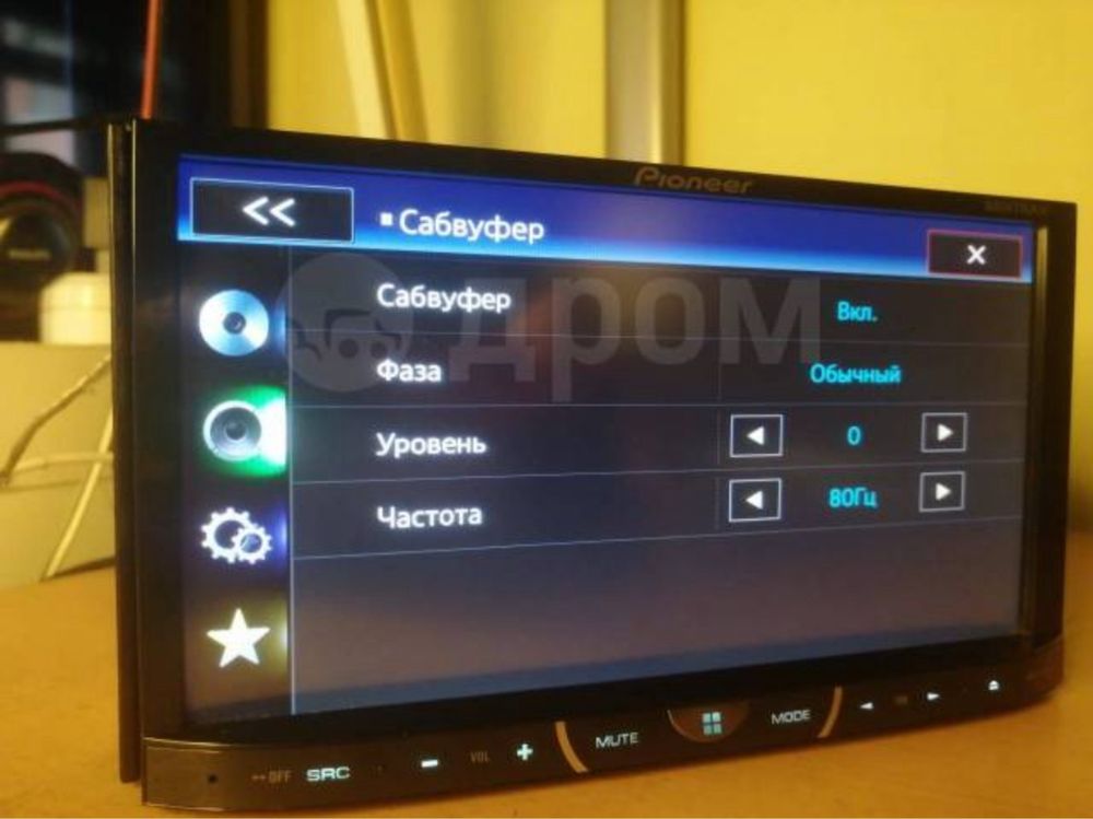 Pioneer AVH-X4600DVD.  2 DIN — 178x100 мм.