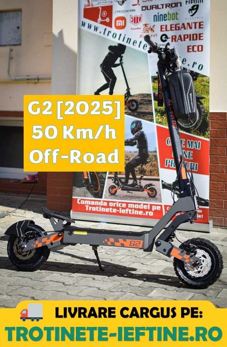 KuKirin G2 2025, Autonomie 60 km, Baterie 48V 15Ah, Sigilata