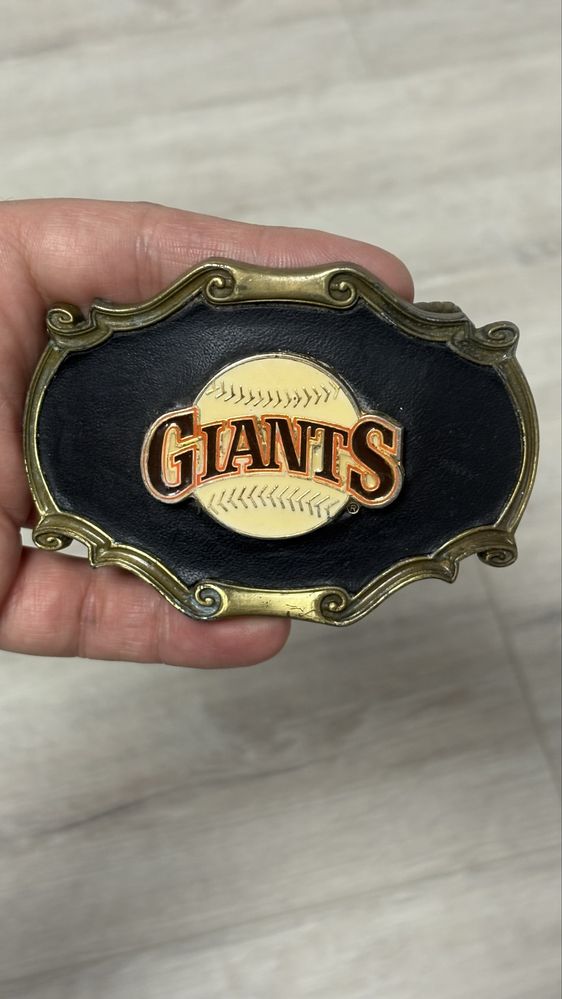 Catarama Curea Giants RainTree 1978-Vintage-Piele si Bronz-Deosebit-