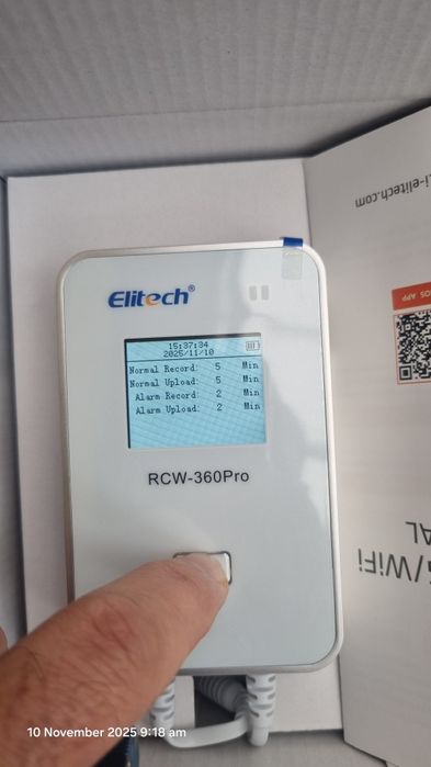 Data Logger Elitech RCW-360Pro WiFi – fără senzori, monitorizare tempe