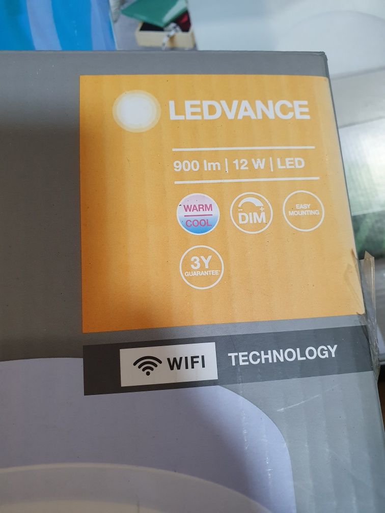 Смарт LED плафон, Ledvance, Алуминий, 12 W, 20 см, Бял