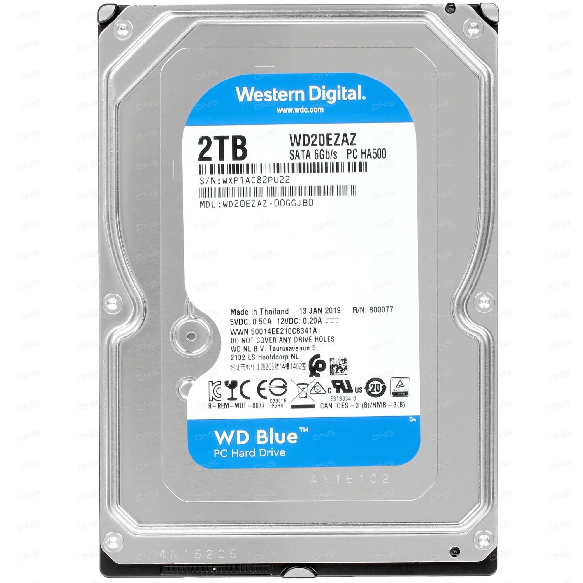 Продам 2 жёстких диска по 2ТБ Жесткий диск WD Blue [WD20EZAZ]