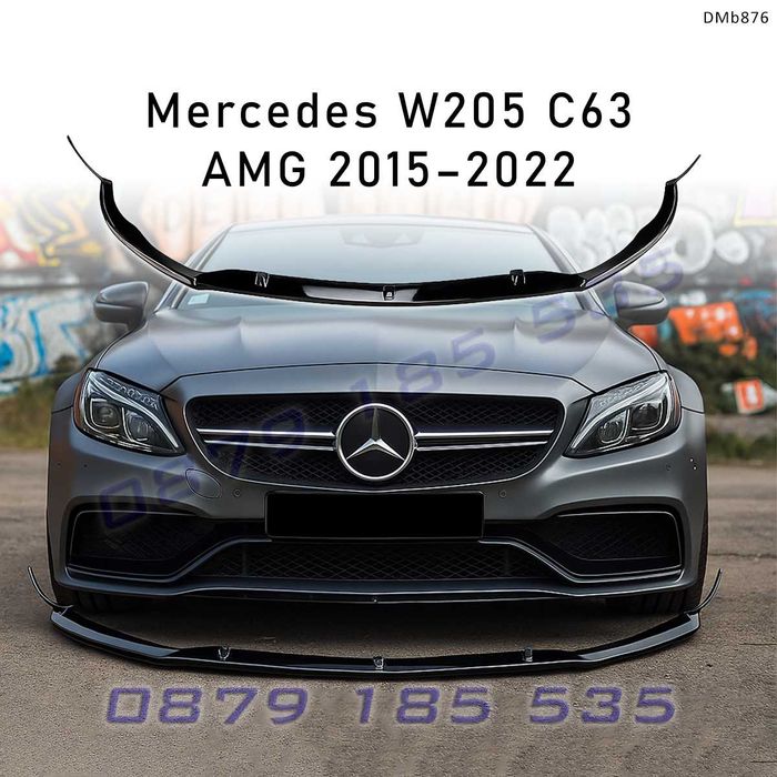 Тунинг спойлер предна броня Mercedes C W205 C63 AMG мерцедес ц класа