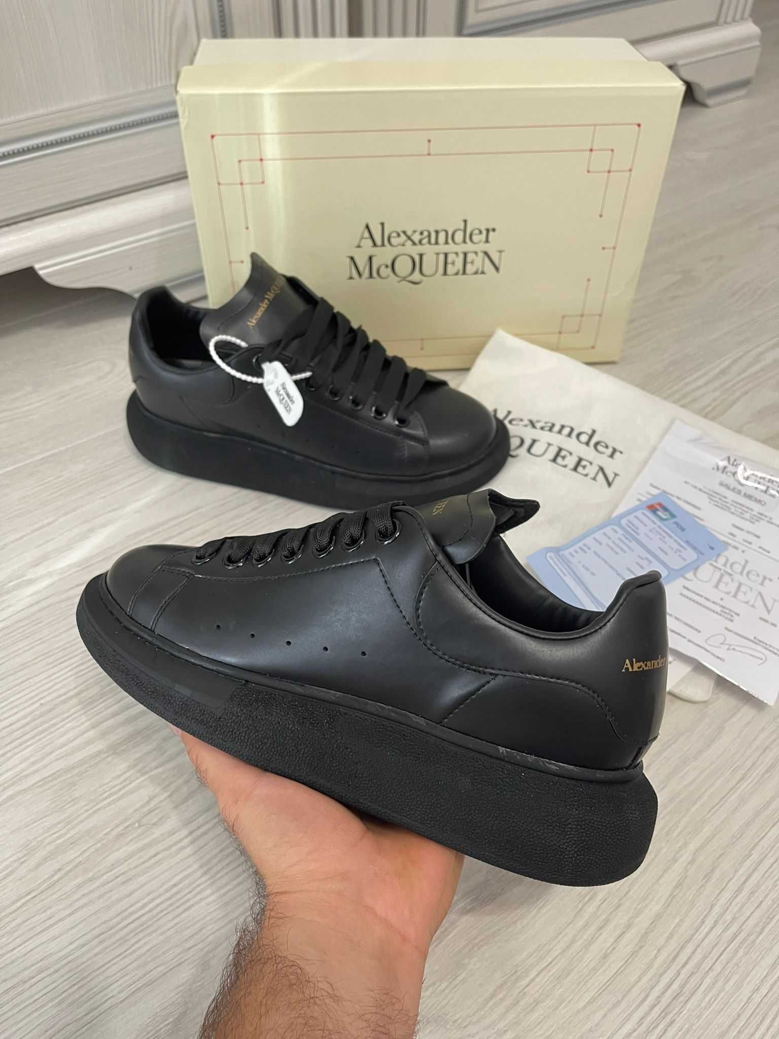 Alexander Mcuqeen Piele Negru 36-45 [Verificare Colet]